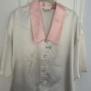 Victoria's Secret short sleeve satin shorty pajama set